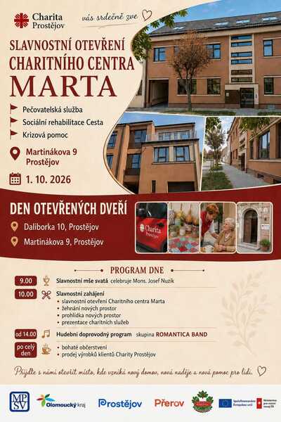 Charitní centrum Marta - Pozvánka na Slavnostní otevření Charitní centrum Marta - Pozvánka na Slavnostní otevření